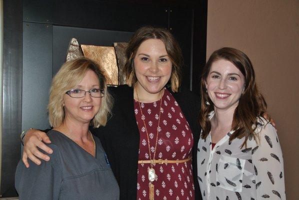 Lesley Owen, Dr. Kandice Ahlberg and Dr. Sarah Price