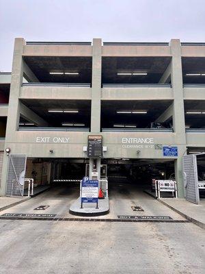 Parking garage entrance/exit