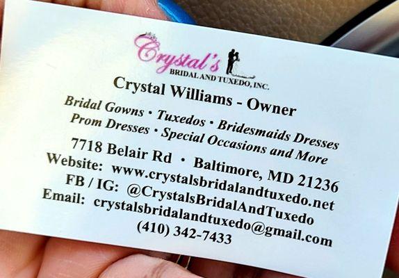 Crystal's Bridal and Tuxedo