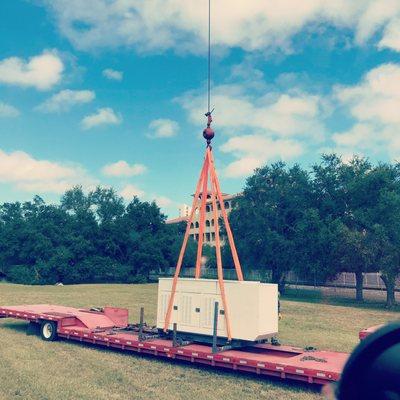 Lifting the generator 9000 lbs
