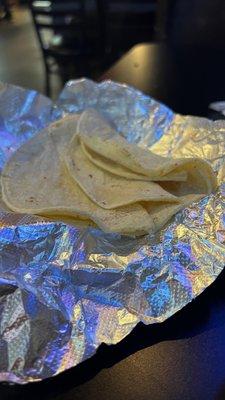 Store bought corn tortillas