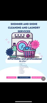 Shimmer And Shine Cleaning And Laundry Service