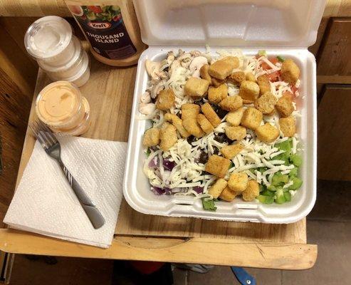 Jack's garden salad. Big!