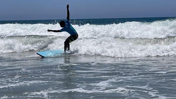 That's my boy for the first time