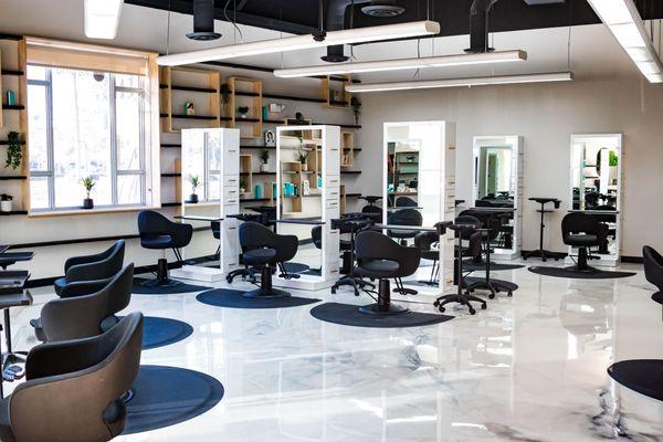 View of the salon from the front desk