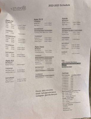 Schedule