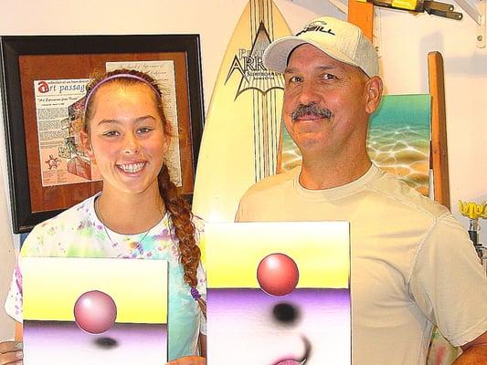 ( Cue Ball ) Airbrush Class, Call, Tex or email me for a Class Schedule. cell 510-734-9705 or joe/jshawpaints com