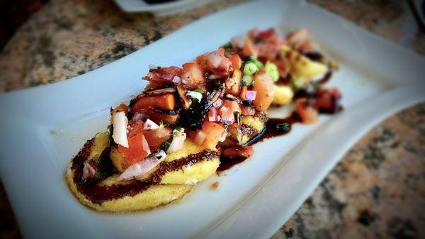 Fried Fresh Mozzarella Bruschetta