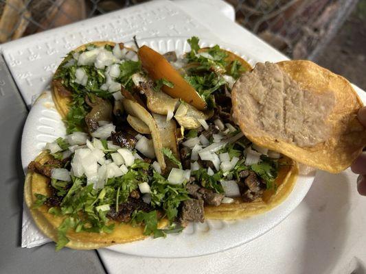 Pastor, lengua, carne asada and tripa