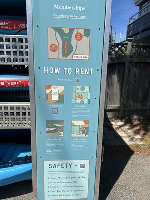 How to rent and safety info.