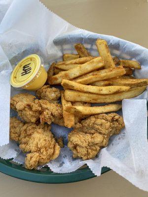 Chicken Tenders Basket with fries $10.95