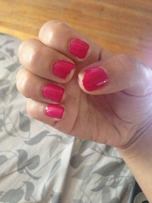 This happened within the very next day of leaving the salon. Not to mention that my nails are now breaking as well.