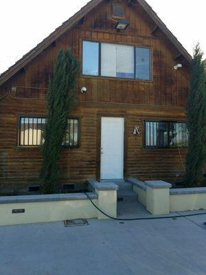 Small log cabin on the outside gun shop on the inside