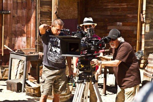 These are Behind the Scenes photos of House of the Righteous starting Edward James Olmos, Grant Goodeve and Lionel Archuleta.