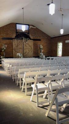 Our beautifully renovated auditorium can hold up to 250 guests