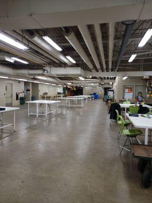 Head house and educational areas, planting prep area.