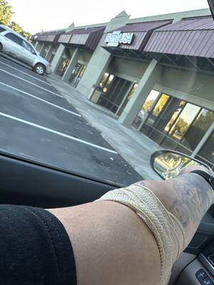 Biomat Location and my successful donation arm!