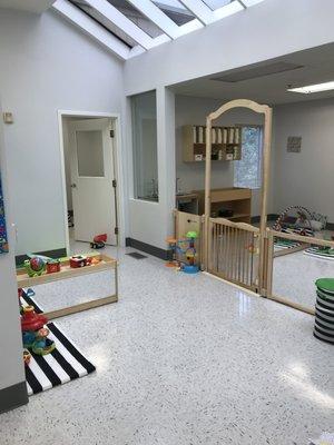 Light-filled infant and wobbler rooms