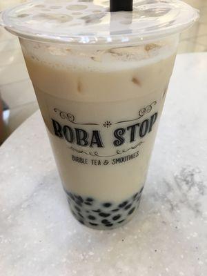Jasmine milk tea no sugar.