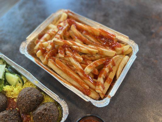 Loaded French Fries with NO white sauce