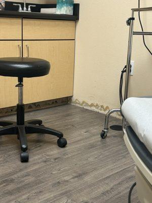 Run down place. No base boards?