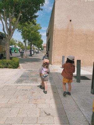 A perfect amount of walking for littles