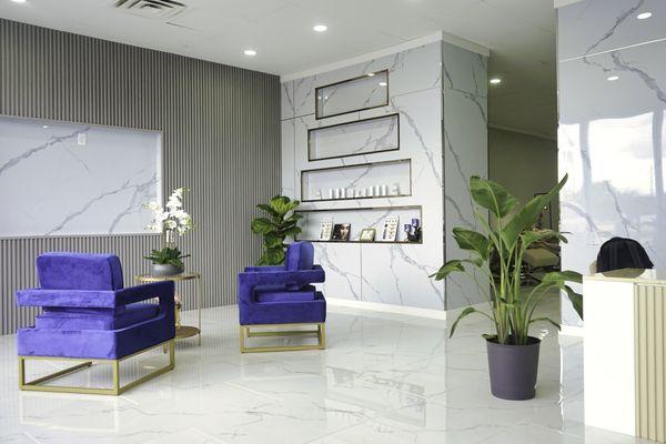 The studio - here you can relax and get your lashes done!