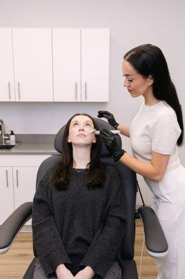 Microneedling Treatment. Microneedling is a skin treatment that addresses signs of aging such as fine lines & wrinkles