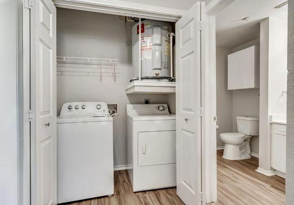 All units include a full size washer and dryer