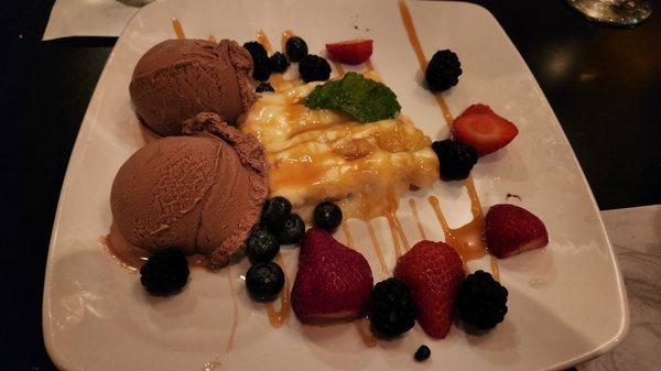 Butter cake. Very thin slice that is slightly gooey. But great flavor.