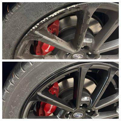 Wheel curb rash repair