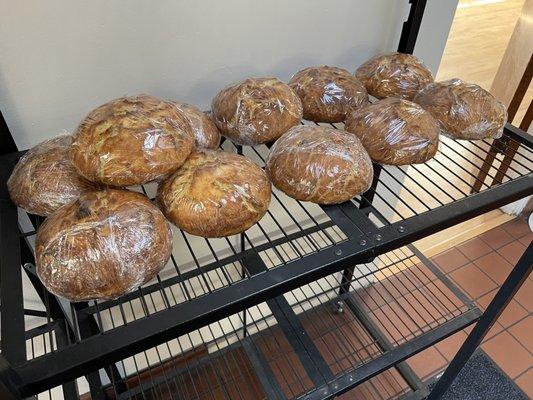 Fresh Portuguese breads are delivered on Thursdays of every other week