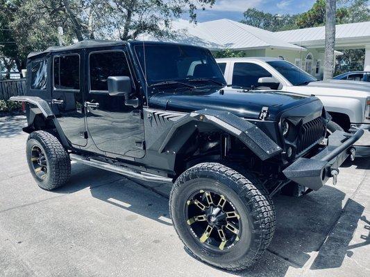 After. I should have went with double layer ceramic but it looks great and you can't beat lifetime warranty. Thanks Justin.