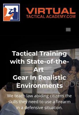 Screenshot of the website