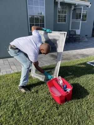 We scrub the screen too