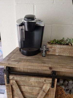 Cute Keurig coffee bar!