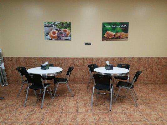 Don't feel like eating on the go? Grab a seat and eat in peace!