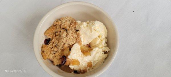 Cobbler and Ice Cream