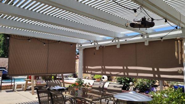 DROP SHADES ON PATIO -IRVINE