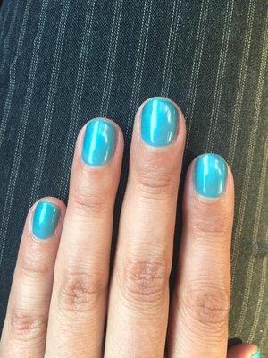 Turquoise Gel manicure