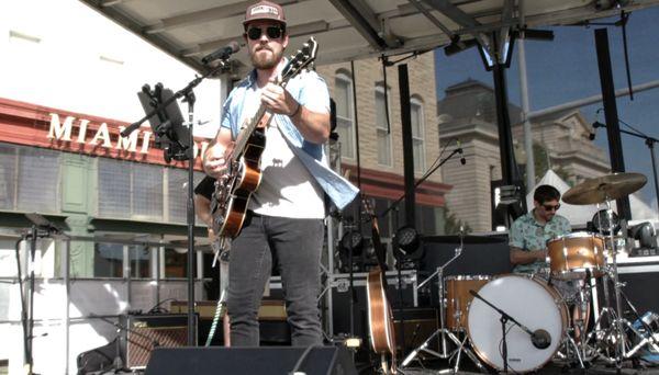 Eric McCoy performs at Cole Porter Festival 2024 in Downtown Peru, Indiana.