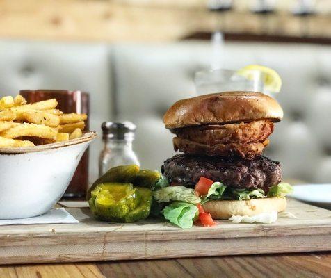 When your burger is stacked as tall as your water glass