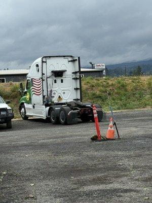 Another supposedly oversized vehicle that is not allowed to park here, yet here it is.