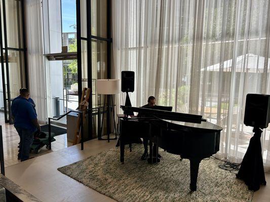 Delivered Yamaha G2 to the New Fairmont Century Plaza Hotel on Ave. of the Stars