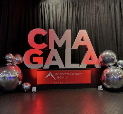 ZStacked Styrofoam letters for CMA Gala