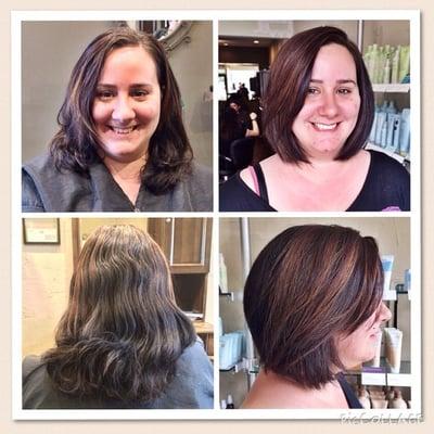 Before and After of our apprentice Kellys model