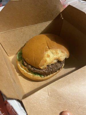 Outlaw Burger. Not worth 9 bucks. Should've stuck with McDonald's