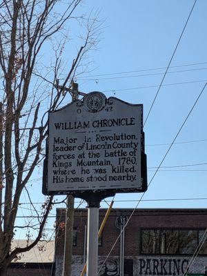 William Chronicle Historical Marker