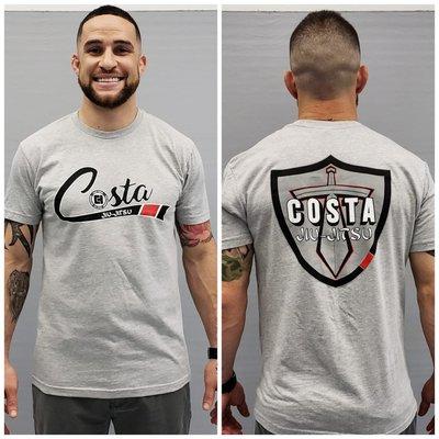 New Summer Shirts for Costa Jiu Jitsu! Printed these this week in gray, black and white. Another happy customer!