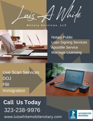 Luis A White Mobile Notary Services